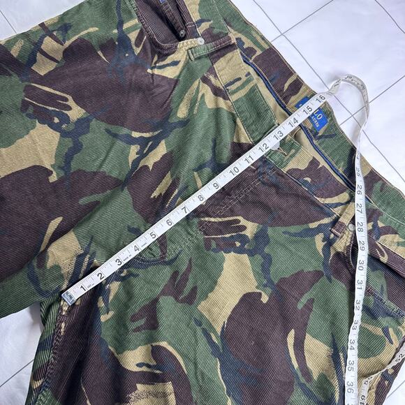 Polo Ralph Lauren Jeans Mens 46BX32 Green Varick Corduroy Camo Slim Straight - Picture 10 of 13